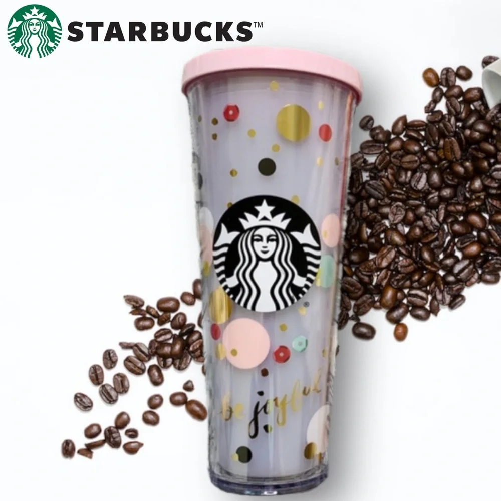 Starbucks Confetti Double Walled Be Joyful Tumbler with Straw